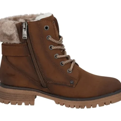 Damen Tom Tailor Stiefel<4290100014, Schnürstiefel, Damen, whisky