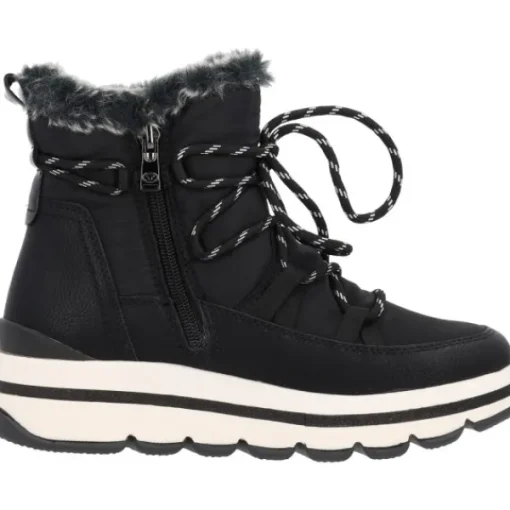Damen Tom Tailor Stiefel<4290040, Schnürstiefel, Damen, Black Black