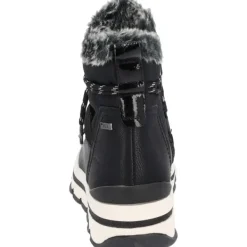 Damen Tom Tailor Stiefel<4290040, Schnürstiefel, Damen, Black Black