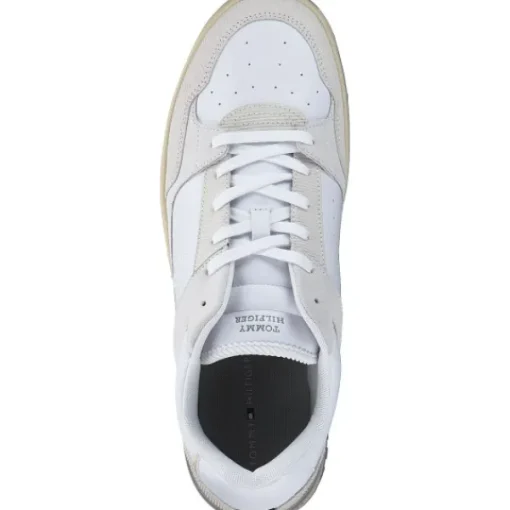 Herren Tommy Hilfiger Klassische- & Business Schuhe<FM0FM05215YBS TH BASKET STREET LTH, Klassische- & Business Schuhe, Herren, Weiß (Whit