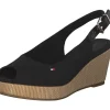 Damen Tommy Hilfiger Sandaletten<FW0FW04788, Keilsandaletten, Damen, Schwarz (Black)