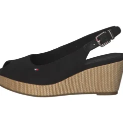 Damen Tommy Hilfiger Sandaletten<FW0FW04788, Keilsandaletten, Damen, Schwarz (Black)