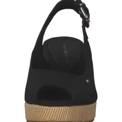 Damen Tommy Hilfiger Sandaletten<FW0FW04788, Keilsandaletten, Damen, Schwarz (Black)