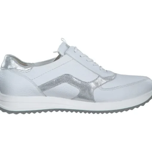 Damen Waldläufer Klassische- & Business Schuhe<Vicky 752002, Schnürschuhe, Damen, WEISS SILBER